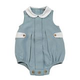 Babidu Pagliaccetto Tinta Unita con Colletto In Contrasto per Neonata 30408 VERDE BABIDU 