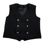 Daniele Alessandrini Gilet Tinta Unita Doppiopetto per Neonato 1296B00046 NERO DANIELE ALESSANDRINI 