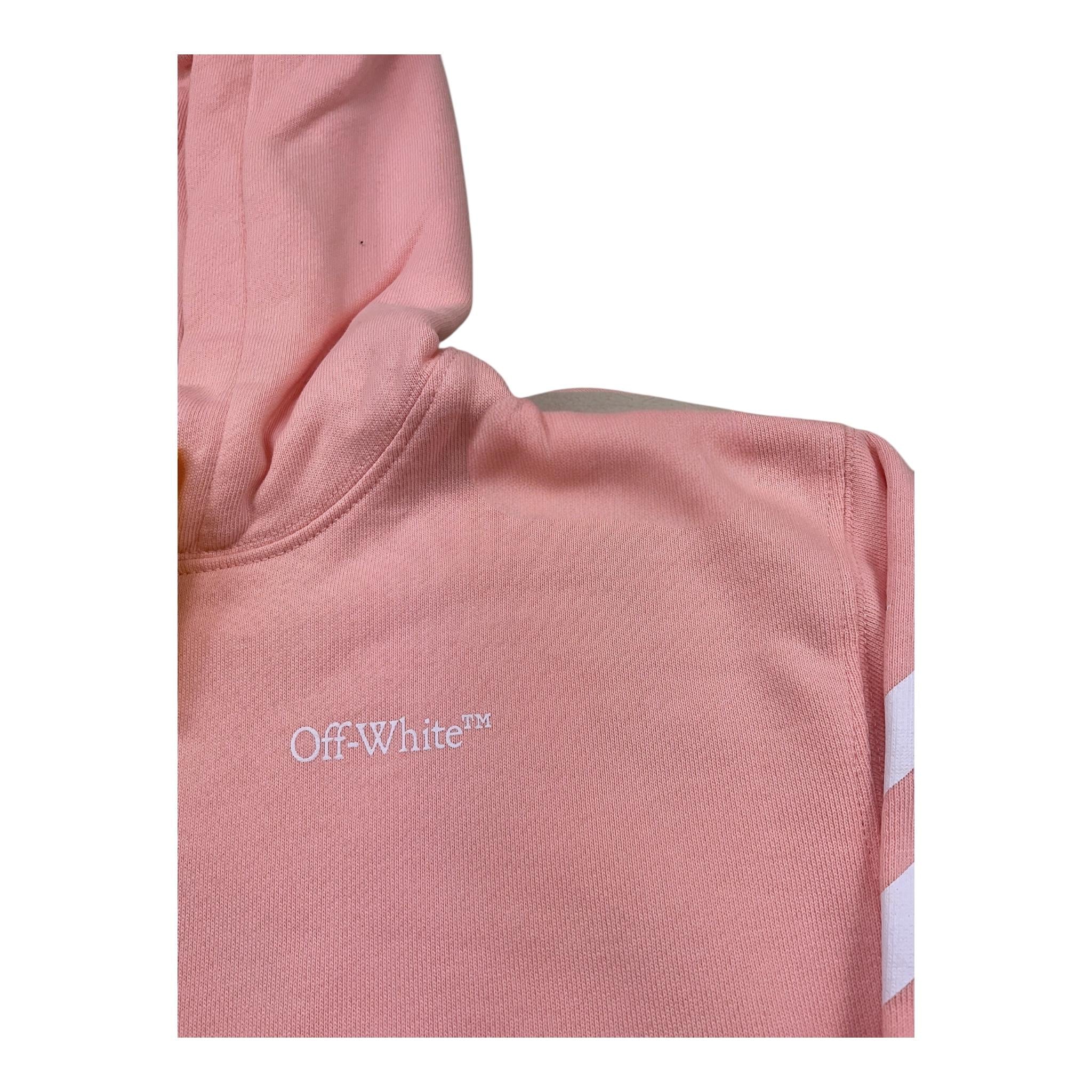 OFF-WHITE felpa chiusa con cappuccio tinta unita Rosa per Bambina OGBB002 ROSA OFF-WHITE 