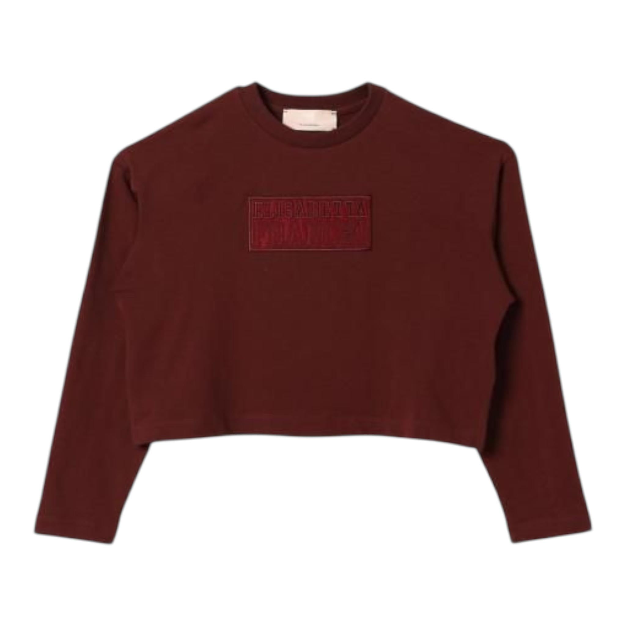 ELISABETTA FRANCHI shirt girocollo tinta unita con stampa Bordeaux per Bambina EFTS224 BORDEAUX ELISABETTA FRANCHI 