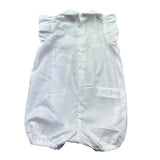 Le Bebe Pagliaccetto Mezza Manica Tinta Unita per Neonata LBG6225 BIANCO LE BEBE 