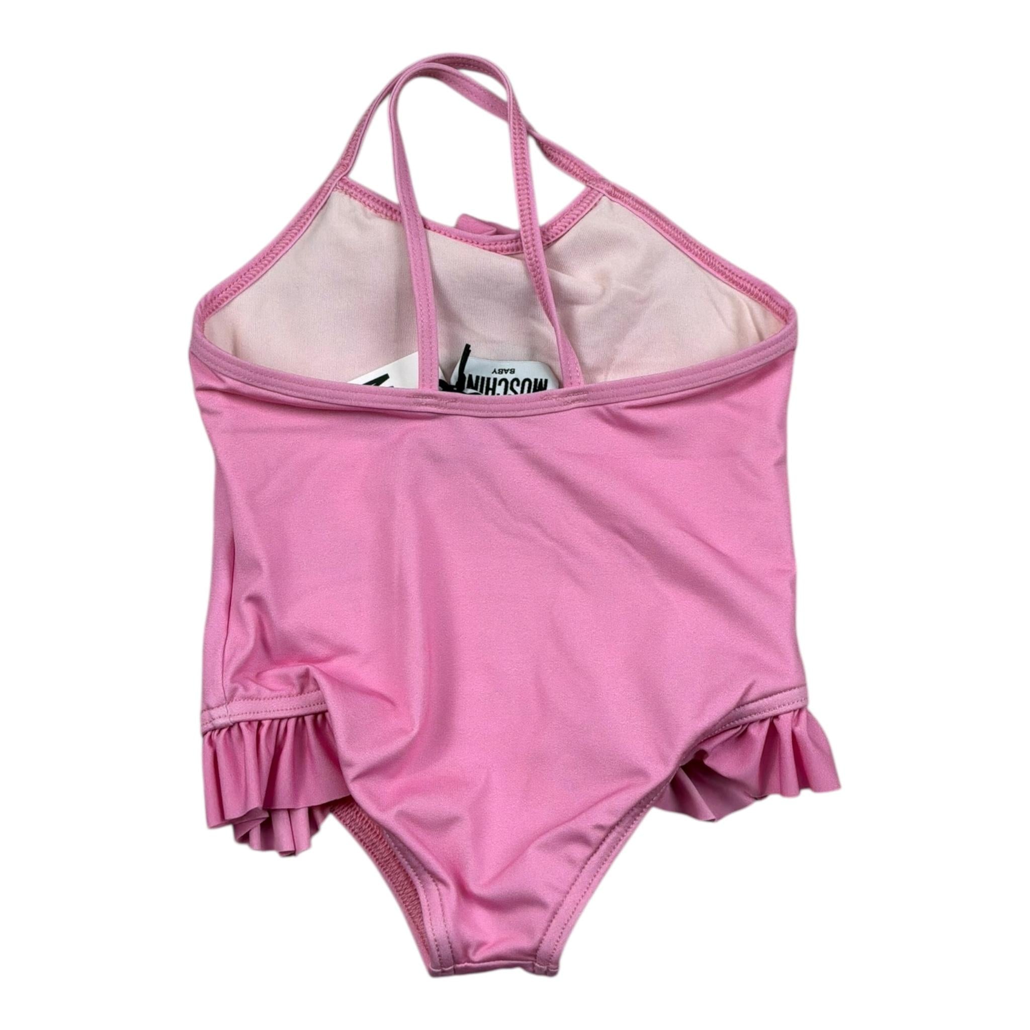 Moschino Costume Intero Tinta Unita con Stampa per Neonata MBL00G ROSA MOSCHINO 