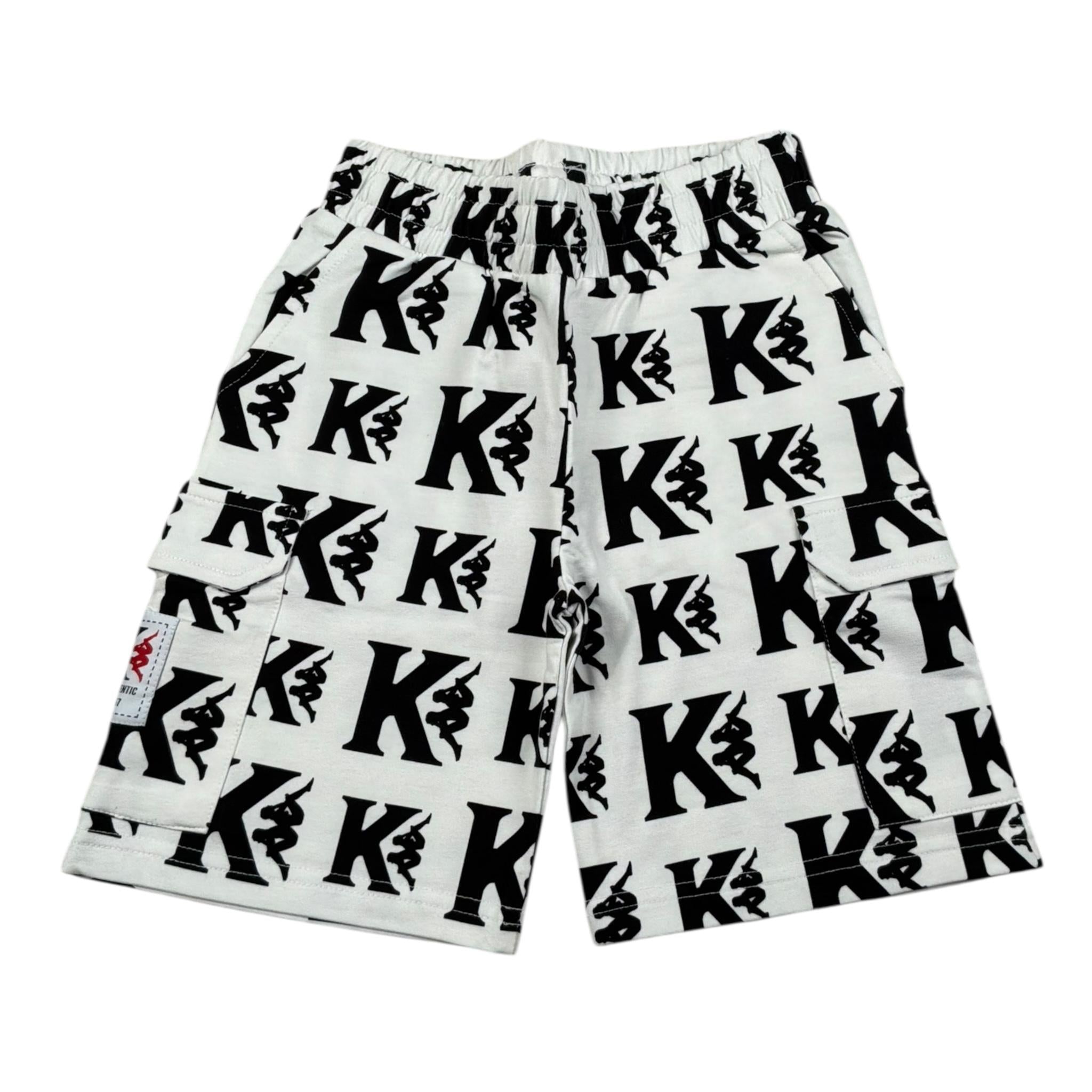 Kappa Bermuda Tinta Unita con Loghi per Bambino 3736SF00015 BIANCO KAPPA 