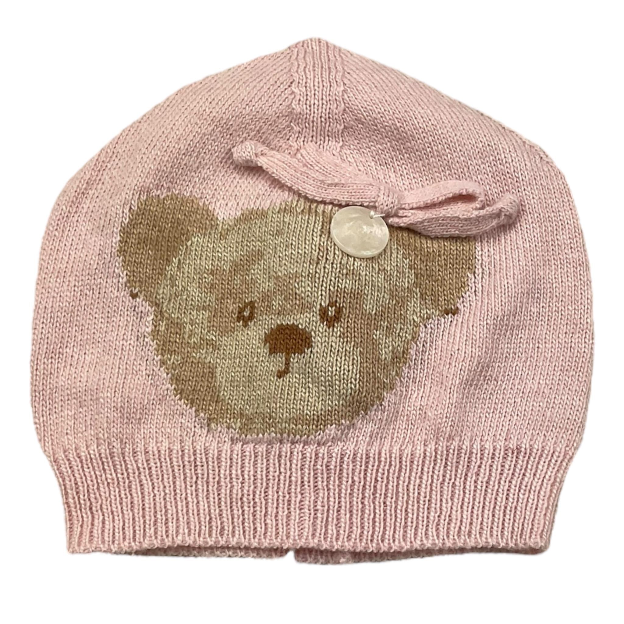LE BEBE' cappello tinta unita con orso Rosa per Neonata LBG5979 ROSA LE BEBE' 