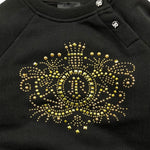 JOHN RICHMOND felpa girocollo tinta unita con stampa Nero per Neonata RIA25072FE NERO JOHN RICHMOND 