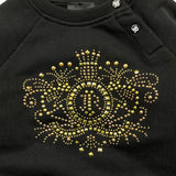 JOHN RICHMOND felpa girocollo tinta unita con stampa Nero per Neonata RIA25072FE NERO JOHN RICHMOND 