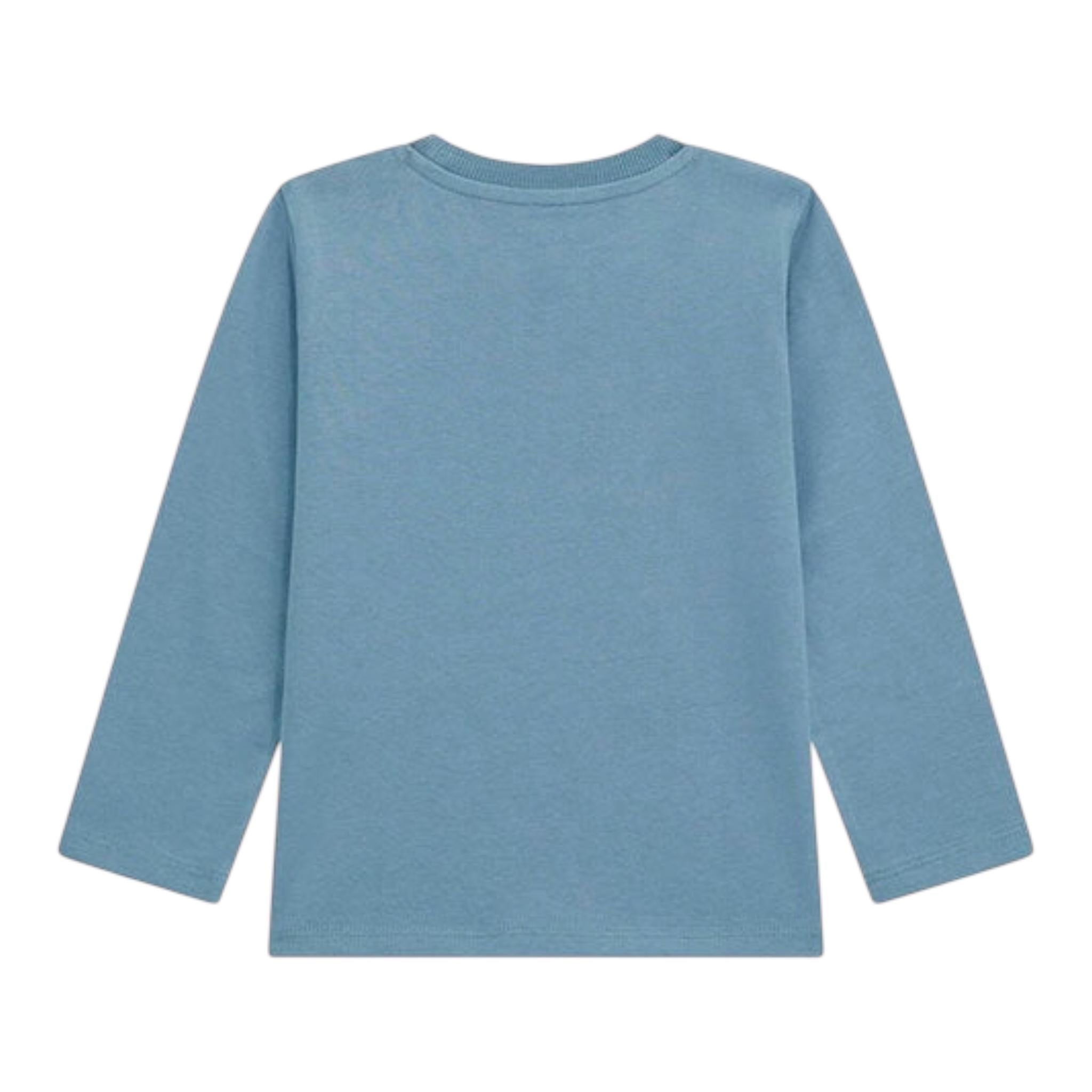 Guess Shirt Girocollo Tinta Unita con Stampa per Neonato N5RI26K8HM4N PETROLIO GUESS 