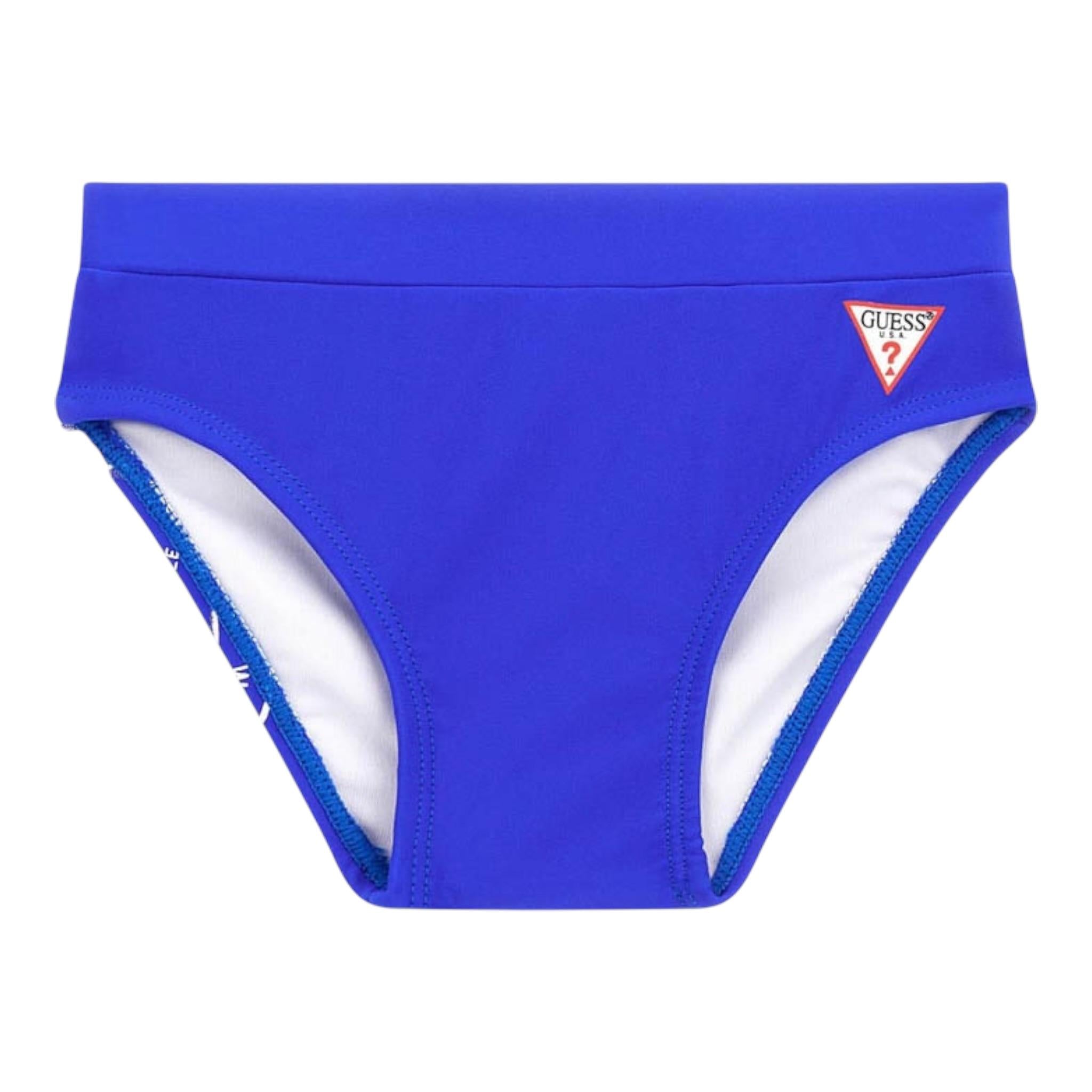 Guess Costume Mutandina Tinta Unita con Stampa per Neonato I4GZ02MC052 COBALTO GUESS 