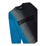 Dsquared2 Felpa Tinta Unita Girocollo Con Stampa Multicolor Per Bambino