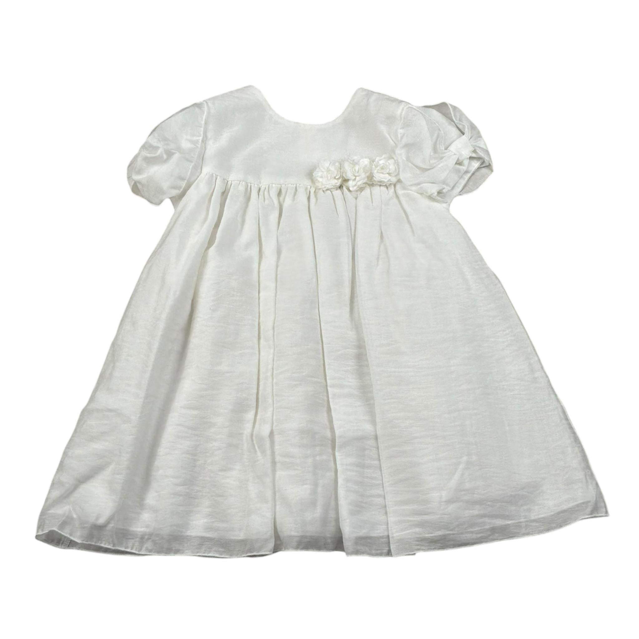 Chicchi Volanti Abito Mezza Manica Tinta Unita per Bambina CTW04 BIANCO CHICCHI VOLANTI 