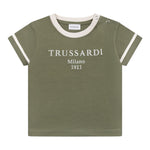 Trussardi Polo Mezza Manica Tinta Unita con Stampa per Neonato TIP25033TS VERDE TRUSSARDI 