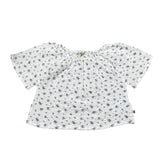 Petit Indi Camicia Tinta Unita con Stampa Fiori per Neonata SS25BK4035 BIANCO PETIT INDI 