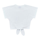 Disclaimer T-Shirt Girocollo Tinta Unita con Logo per Bambina 25EDK58513 BIANCO DISCLAIMER 