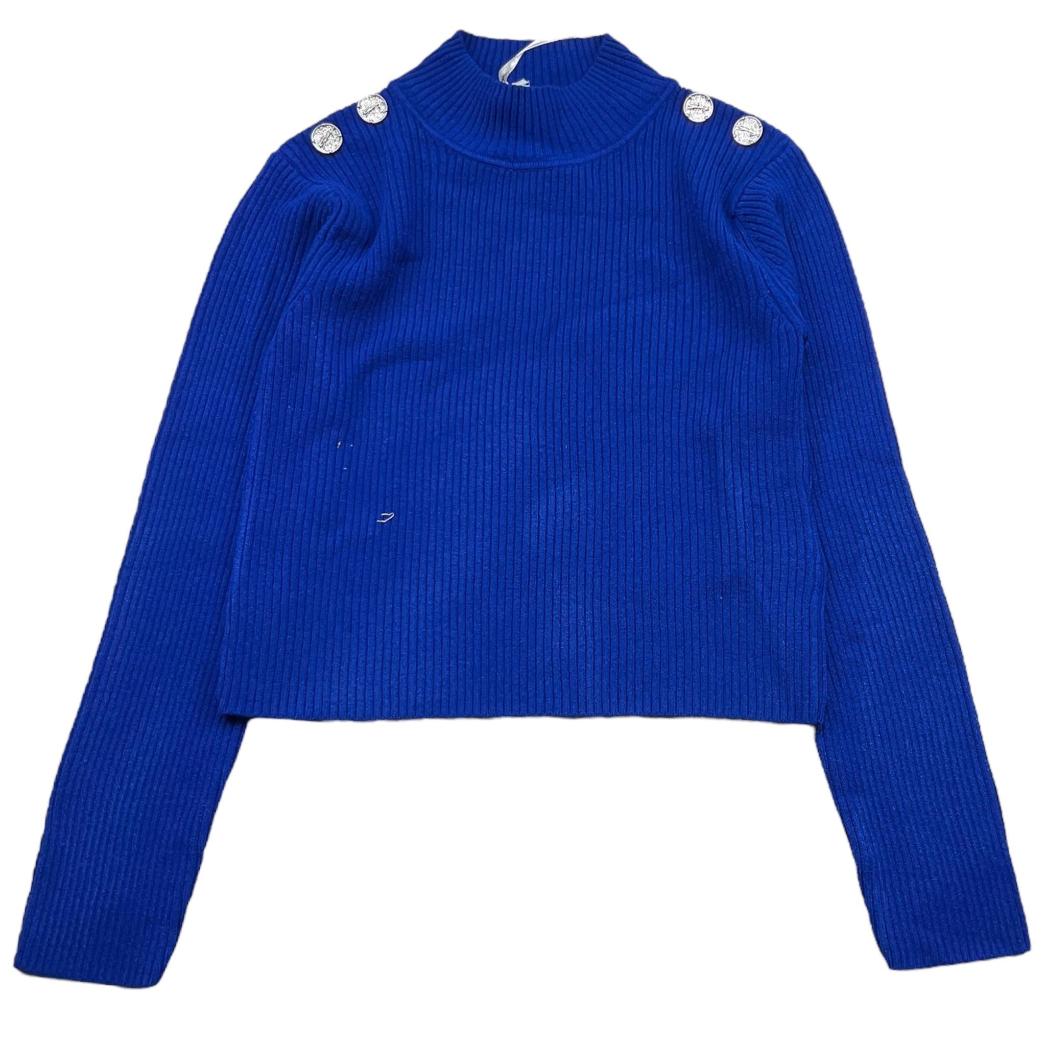 GENNY PRINCESS maglia mezzo collo tinta unita Cobalto per Bambina YFMA006 COBALTO GENNY PRINCESS 