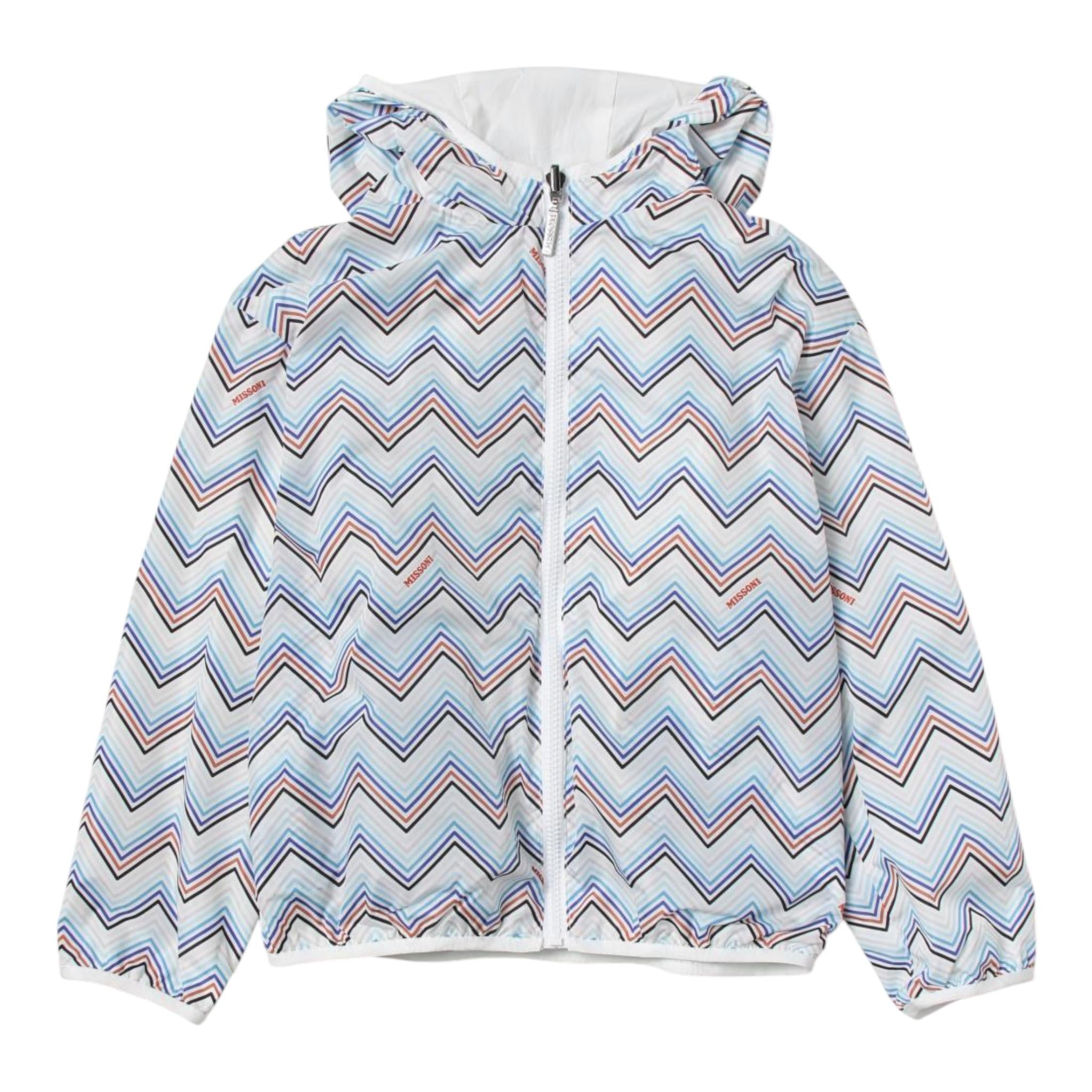 Missoni Giubbino Tinta Unita Stampa Fantasia Reversibile per Bambino MS2P17 BIANCO MISSONI 