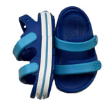 Crocs Sandali In Gomma Tinta Unita Con Fasce In Contrasto Blu Per Neonato