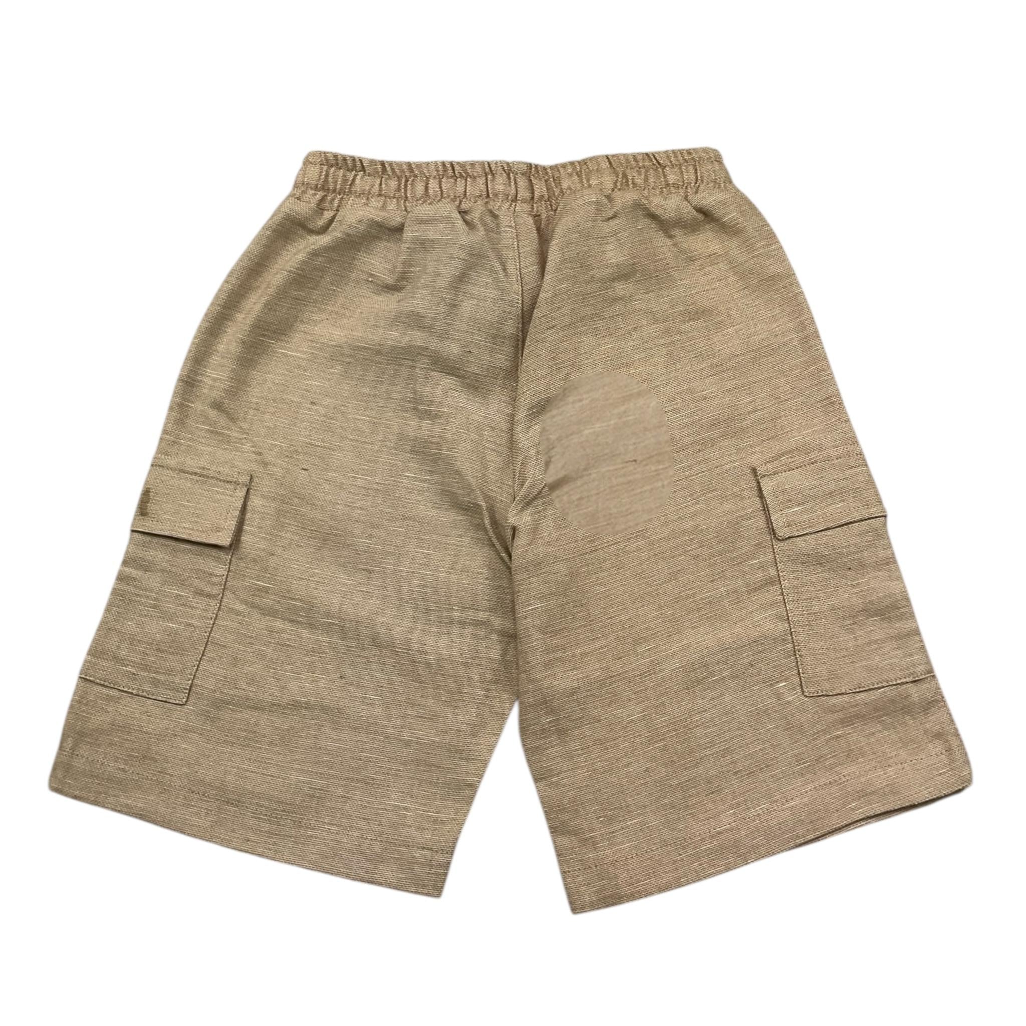 M+E' Bermuda Tinta Unita con Elastico In Vita per Bambino UEM0505 SABBIA M+E' 