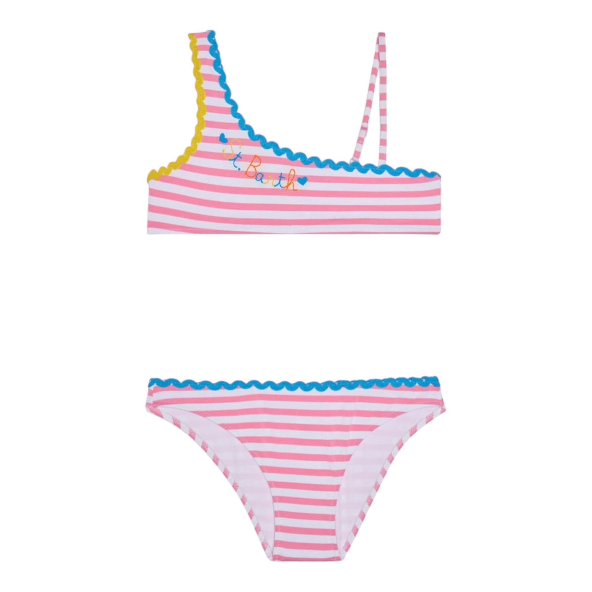 Saint Barth Costume 2 Pezzi Fascia-Mutandina per Bambina VIVYW BIANCO/ROSA SAINT BARTH 