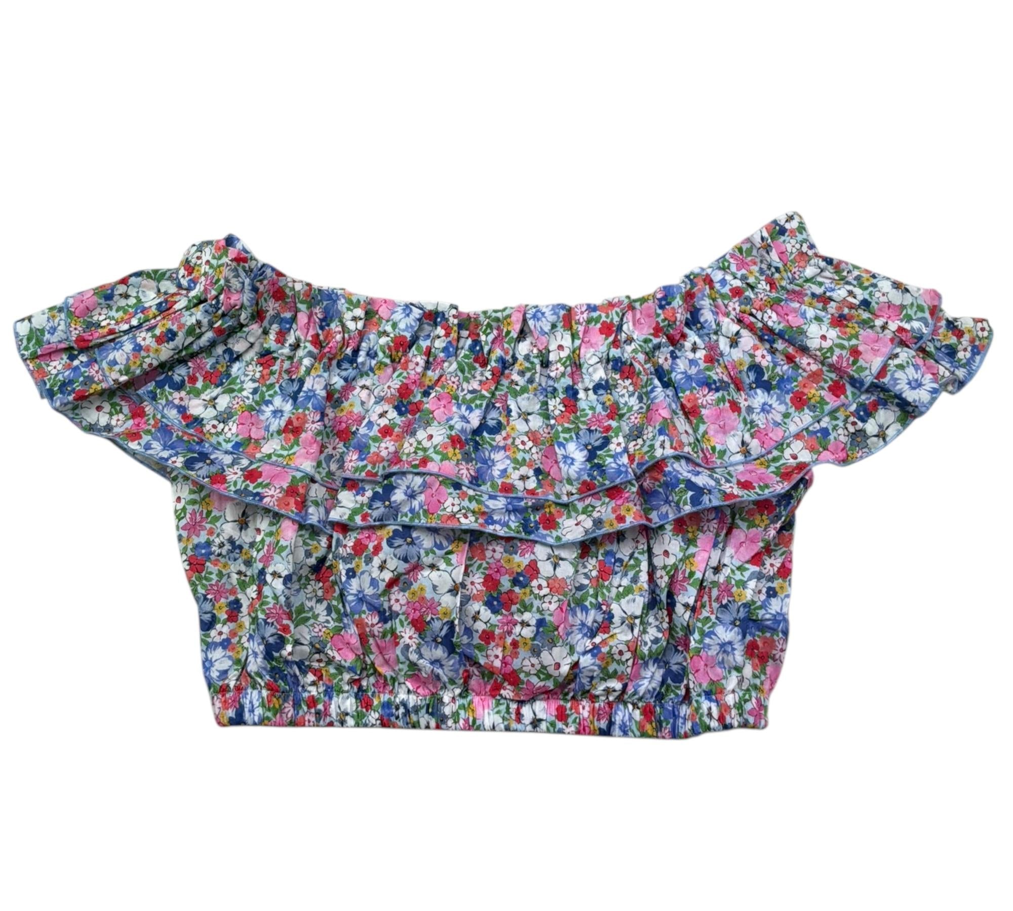 Monnalisa Top Mezza Manica Stampa Fantasia Floreale per Bambina 419301 MULTICOLOR MONNALISA 