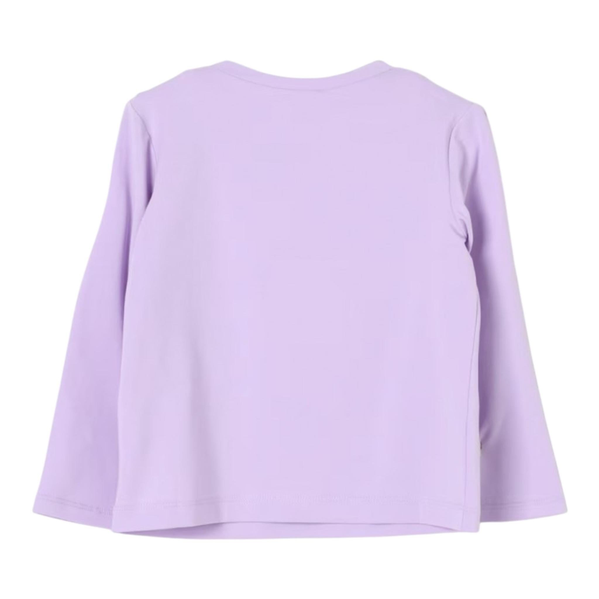 LIU JO shirt girocollo tinta unita con stampa Lilla per Neonata KF4090N LILLA LIU JO 