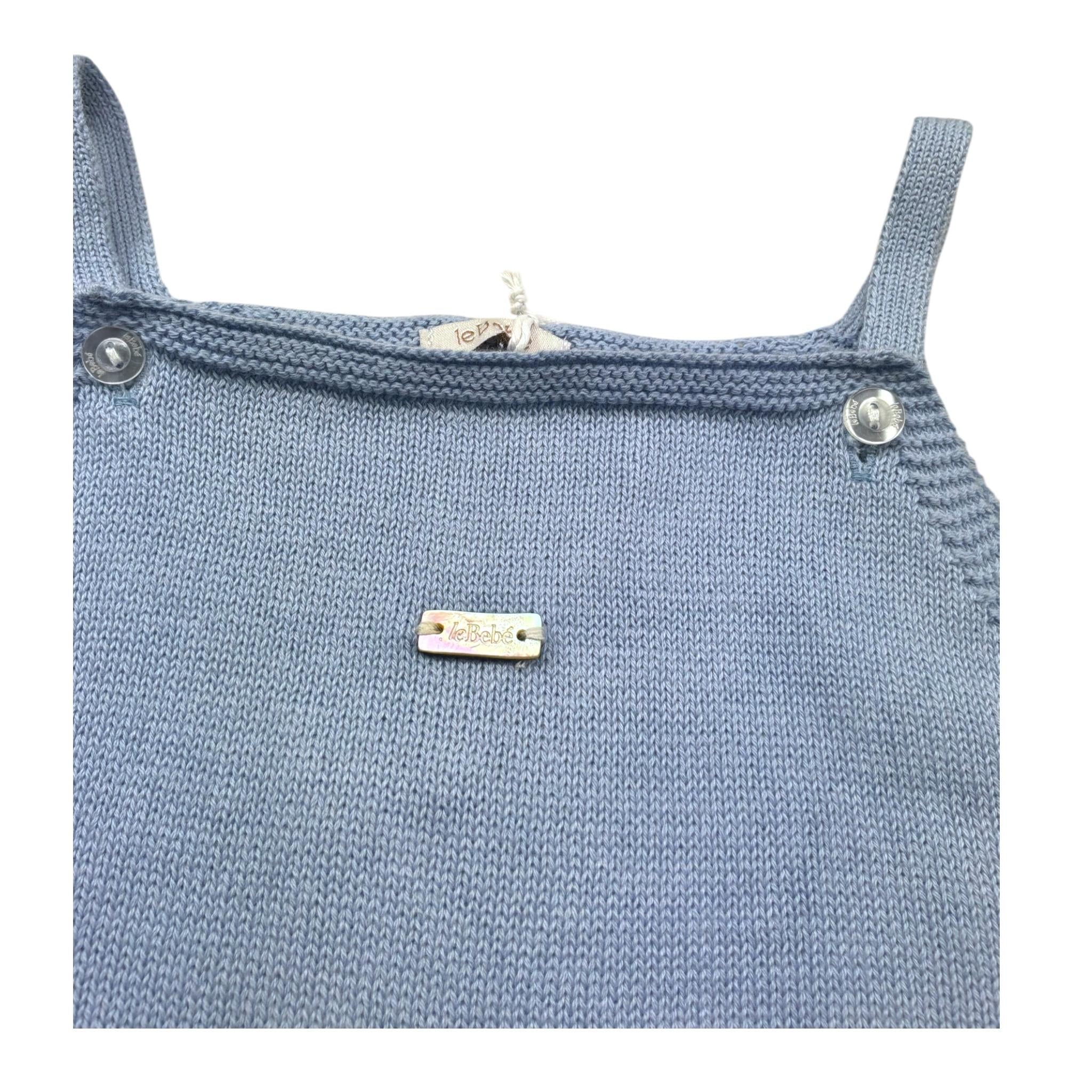 Le Bebe Salopette Tinta Unita per Neonato LBB5304 AZZURRO LE BEBE 