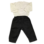 LALALU' completo 2 pezzi maglia-jeans Bianco/nero per Neonata CTL008N BIANCO/NERO LALALU' 