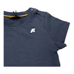 K-Way T-Shirt Girocollo Tinta Unita con Logo per Neonato K4125LW BLU K-WAY 
