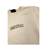 DISCLAIMER shirt girocollo tinta unita con stampa logo Panna per Bambino 24IDK58209 PANNA DISCLAIMER 