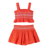Mayoral Completo 2 Pezzi Top-Short Tinta Unita per Bambina 3216 ARANCIONE MAYORAL 