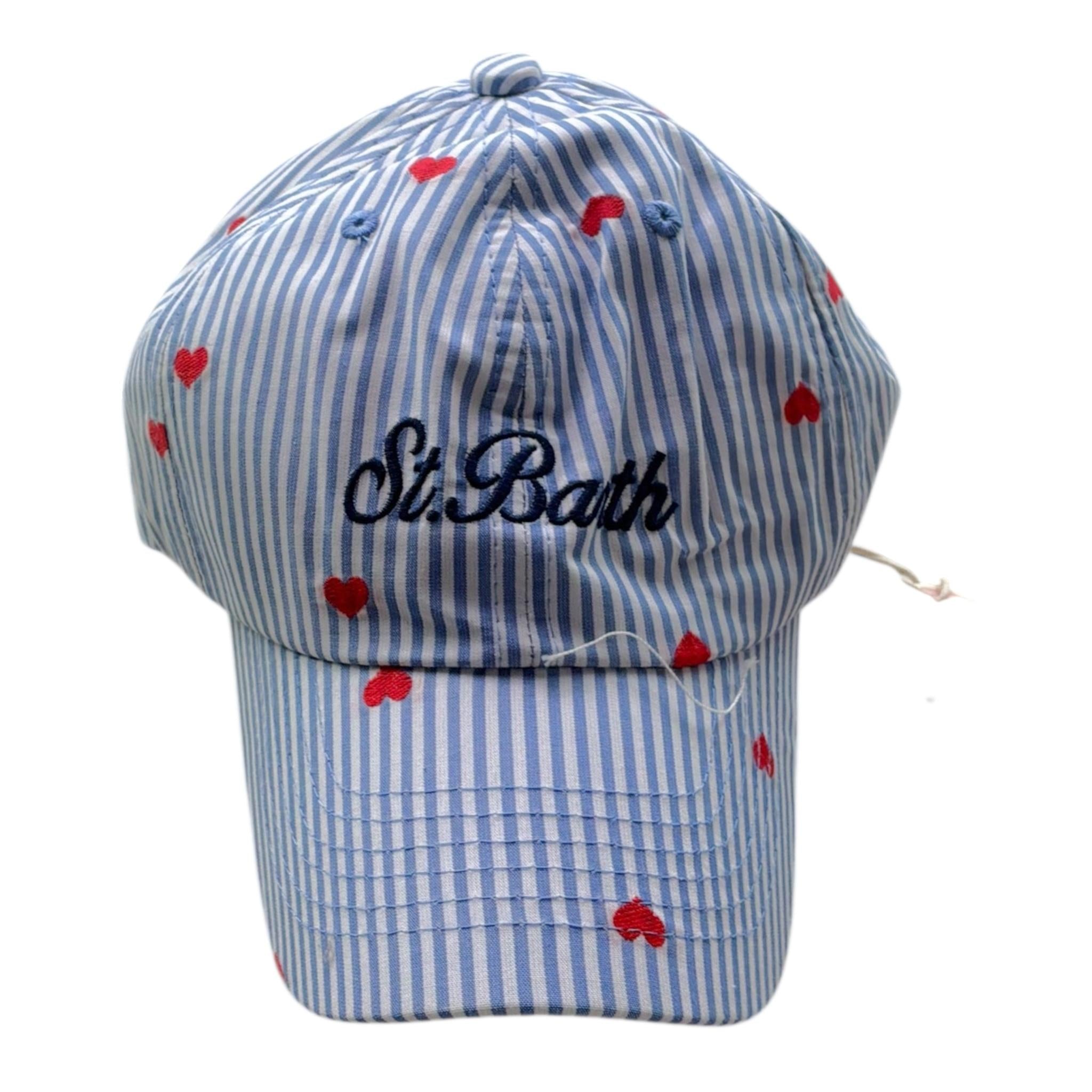 Saint Barth Cappello Modello Berretto con Fantasia A Righe per Bambina 00826L BIANCO SAINT BARTH 