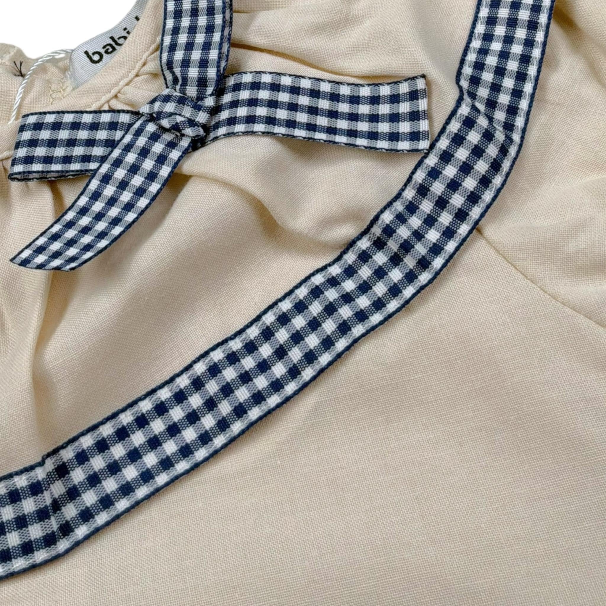 Babidu Pagliaccetto Tinta Unita con Fiocco per Neonata 33402 BEIGE BABIDU 