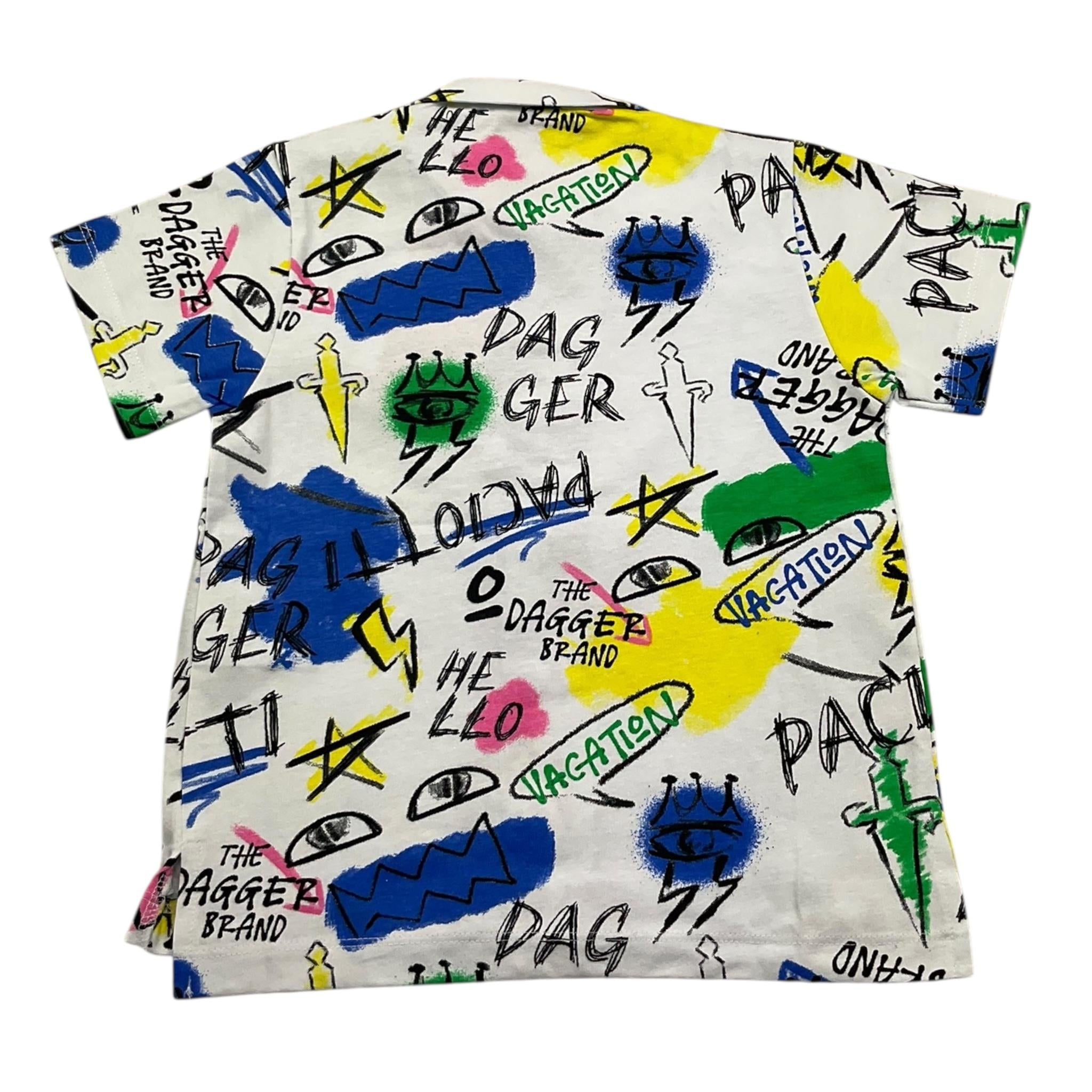 Cesare Paciotti Camicia Mezza Manica Tinta Unita Stampe per Bambino CMP5101BJ BIANCO CESARE PACIOTTI 