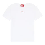 Diesel T-Shirt Girocollo Tinta Unita con Stampa per Bambino J02237 BIANCO DIESEL 