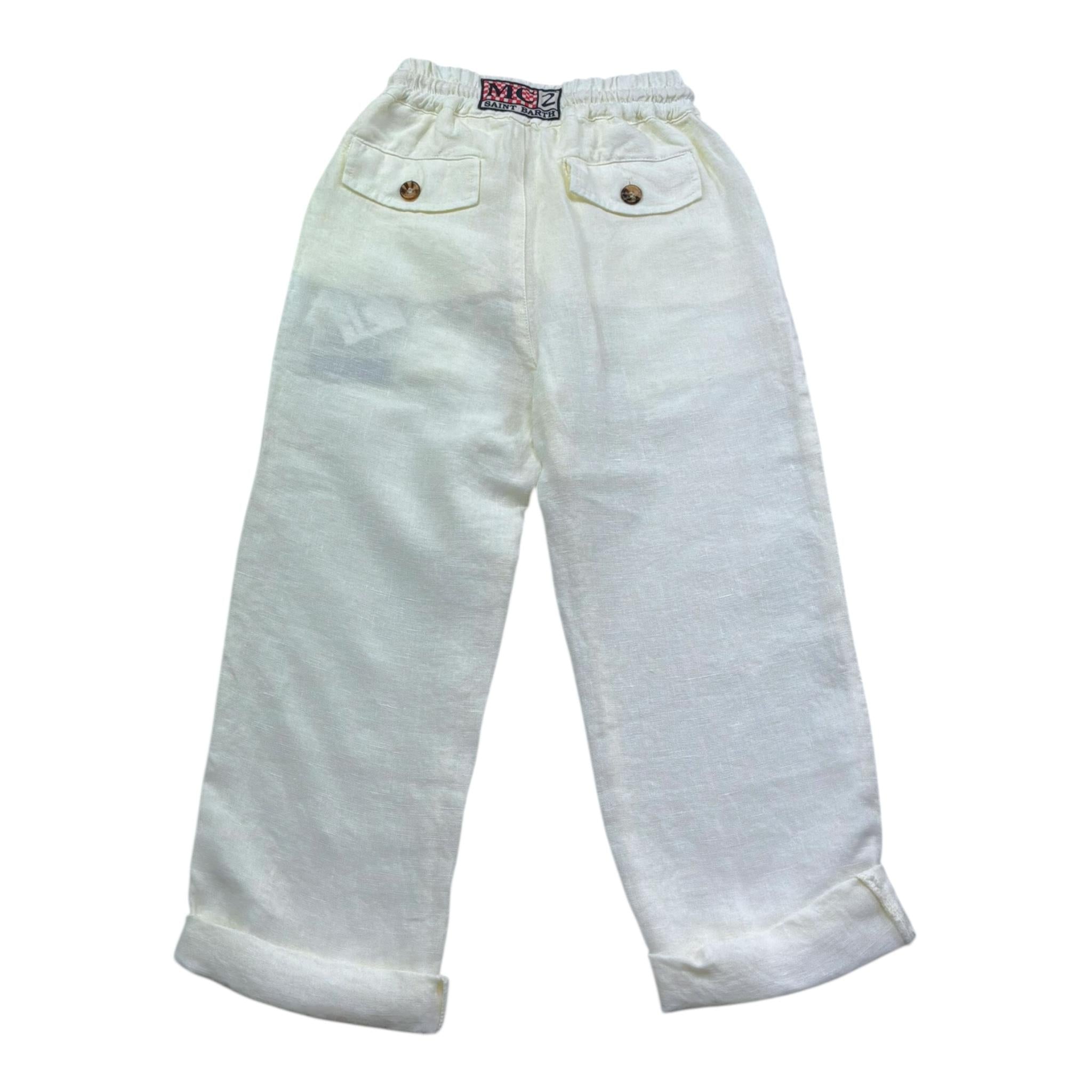 Saint Barth Pantalone Tinta Unita con Elastico In Vita per Bambino 00814L GIALLO SAINT BARTH 