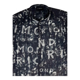 John Richmond Camicia Bicolore Logata per Bambino RBP23011CA BIANCO/NERO JOHN RICHMOND 