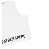 Patrizia Pepe Canotta Tinta Unita con Logo per Bambina 7M0808X BIANCO PATRIZIA PEPE 