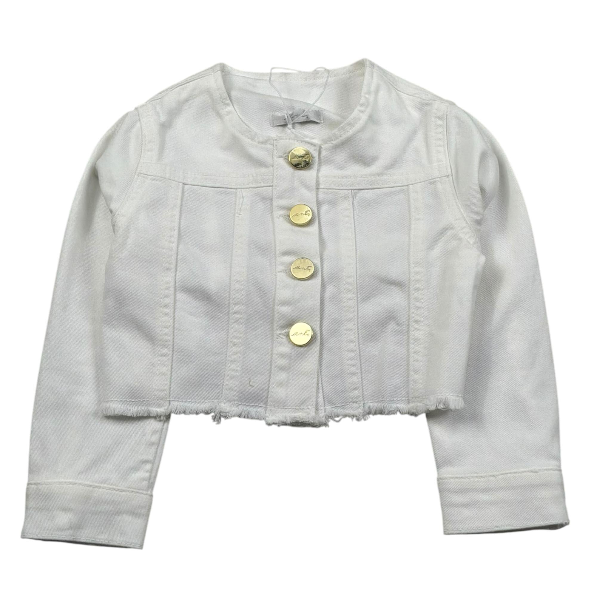 M+E' Giubbino In Denim Tinta Unita per Neonata UE1694X BIANCO M+E' 