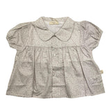Baby Gi Camicia Mezza Manica Fantasia Floreale Beige Per Neonata