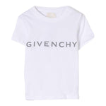 Givenchy T-Shirt Girocollo Tinta Unita con Stampa per Neonato H30640 BIANCO GIVENCHY 