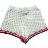 Saint Barth Short Tinta Unita con Trafori E Ricami per Bambina YVETTES PANNA SAINT BARTH 