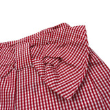 Piccola Ludo Short Tinta Unita con Fantasia A Quadri per Bambina BF9WB051 ROSSO PICCOLA LUDO 