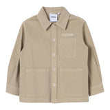 Aspesi Camicia Tinta Unita Con Bottoni Logo E Taschino Beige Per Bambino