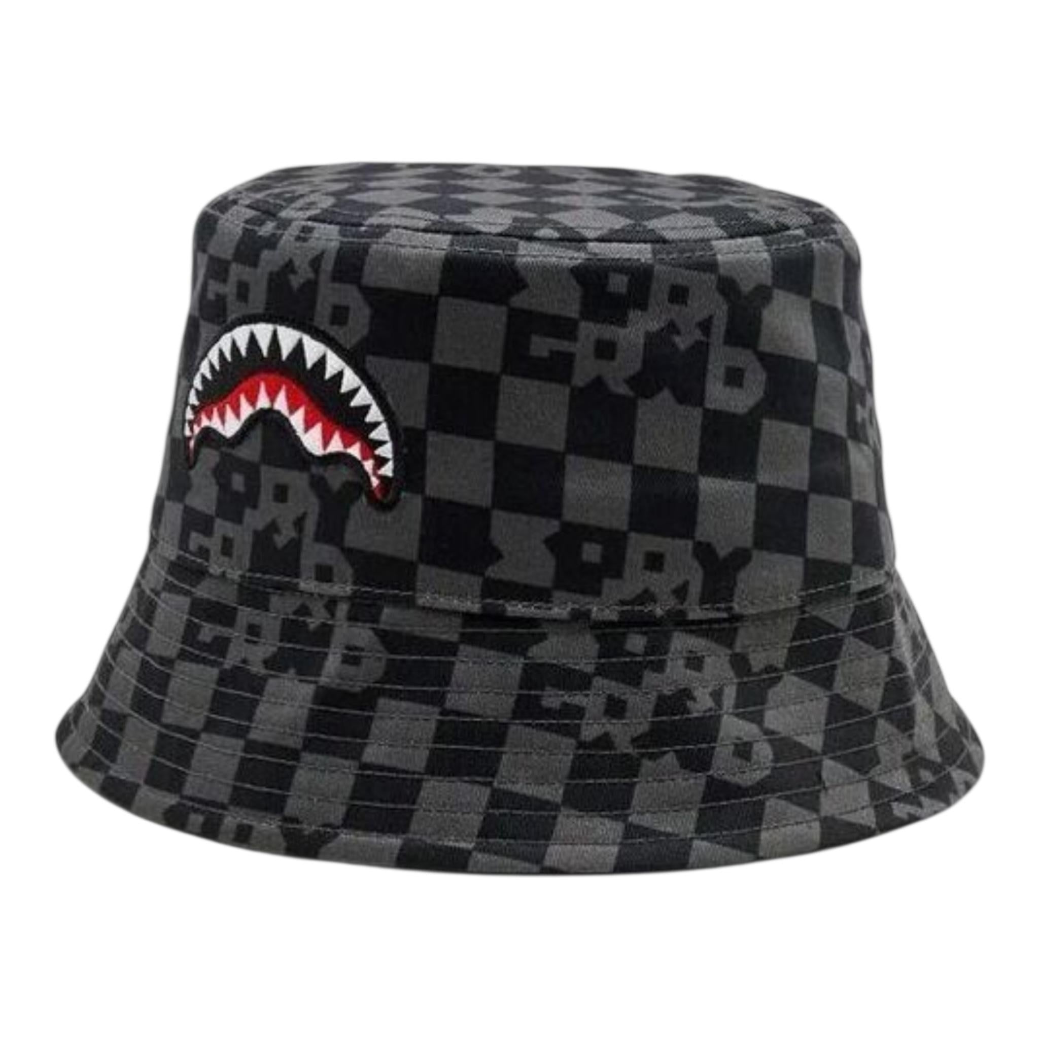 Sprayground Cappello Modello Pescatore Bicolore con Fantasia per Bambino SP14998BRW NERO SPRAYGROUND 