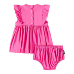 Balmain Set Abito Tinta Unita con Coulotte per Neonata BW1072 FUXIA BALMAIN 