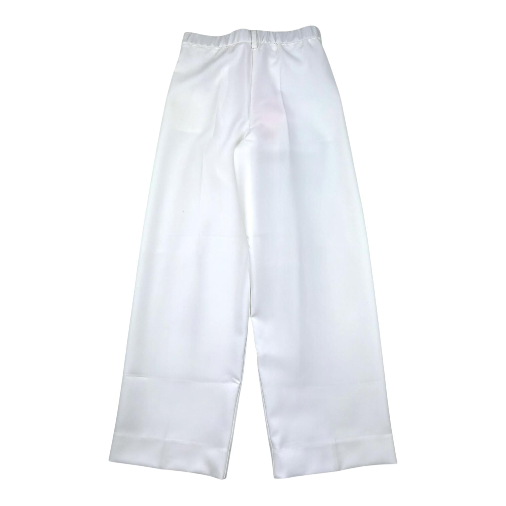 Kocca Pantalone Tinta Unita Modello Palazz per Bambina BUTLARO BIANCO Kocca 