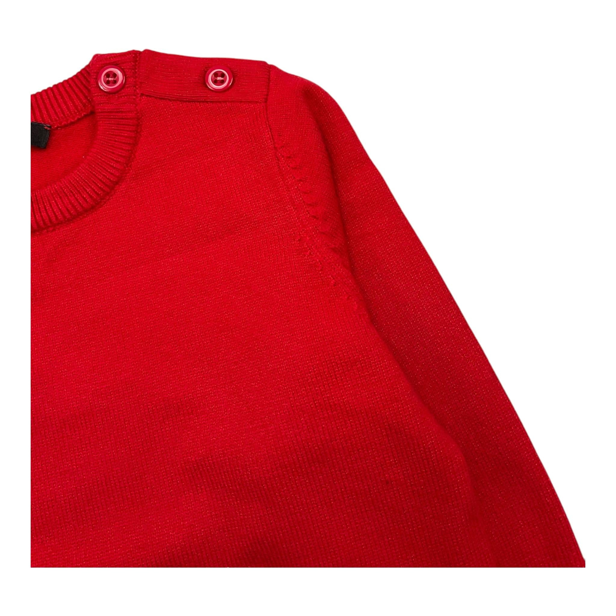NEVER TOO maglia girocollo tinta unita Rosso per Neonato NT1788N ROSSO NEVER TOO 