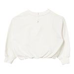 ELISABETTA FRANCHI felpa chiusa girocollo tinta unita con ricamo logo Panna per Neonata EGFE046 PANNA ELISABETTA FRANCHI 