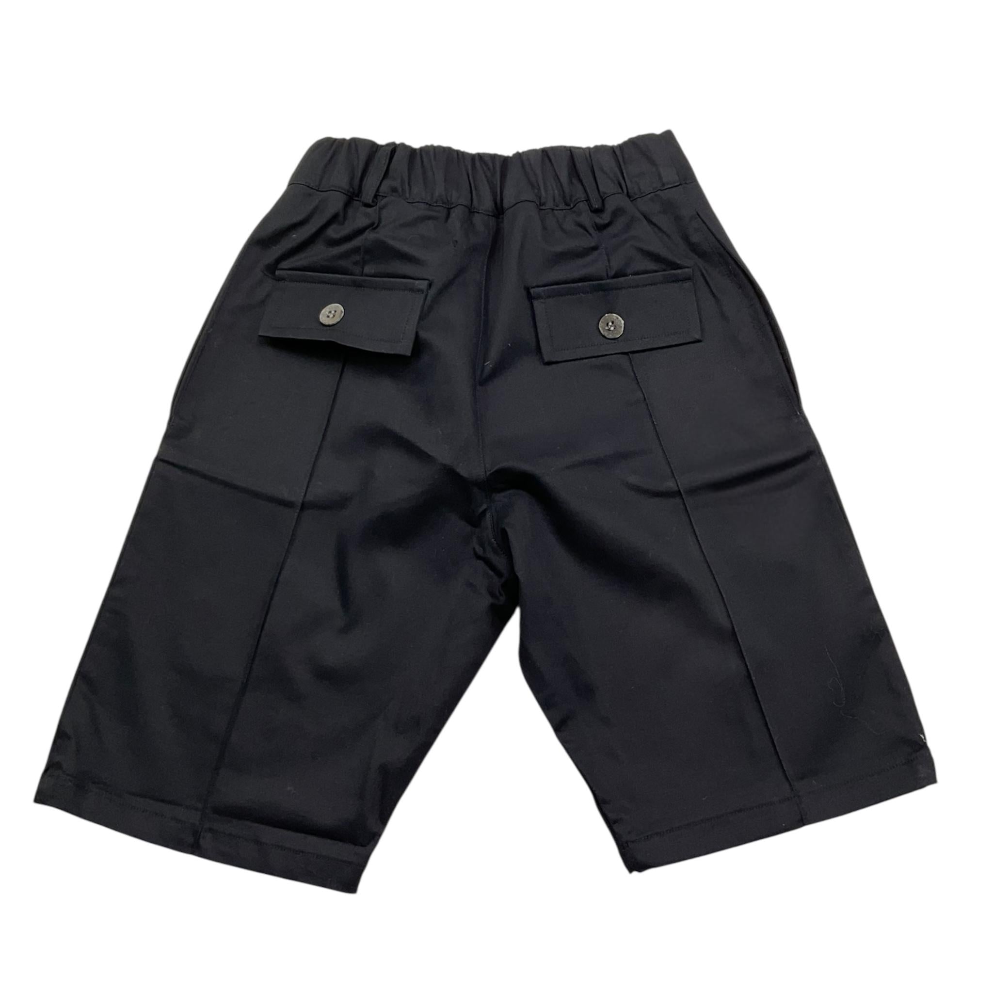 Dodo' Welldone Bermuda Tinta Unita con Elastico In Vita per Bambino BR012 NERO DODO' WELLDONE 