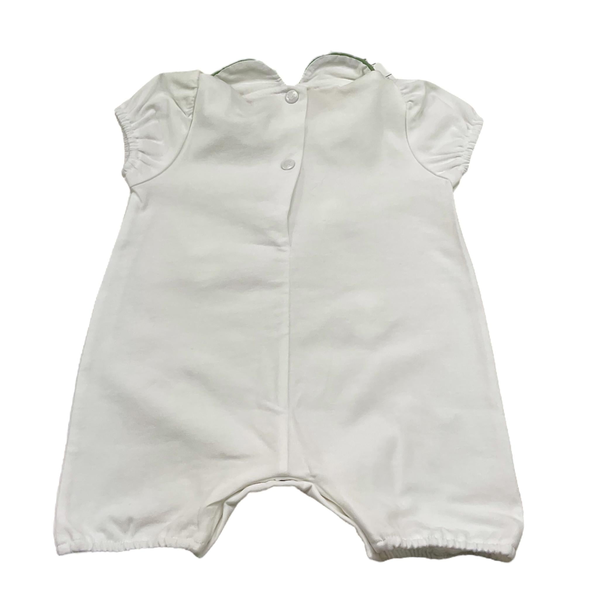 Ninnaoh Pagliaccetto Tinta Unita con Applicazioni per Neonata E25P54 BIANCO NINNAOH 