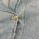 Twinset Giubbino In Denim Tinta Unita per Bambina 251GJ2540 AZZURRO TWINSET 